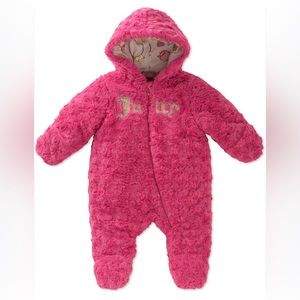 SALE! Juice Couture Baby Girl Sherpa Bunting 6/9 months